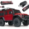 Traxxas TRX-4 Land Rover Defender Crawler Rot 1:10 4WD + Akku+ Lader