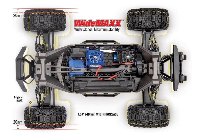 Traxxas WideMAXX 1:10 RTR TSM 4S Brushless Monster-Truck Grün – Bild 3