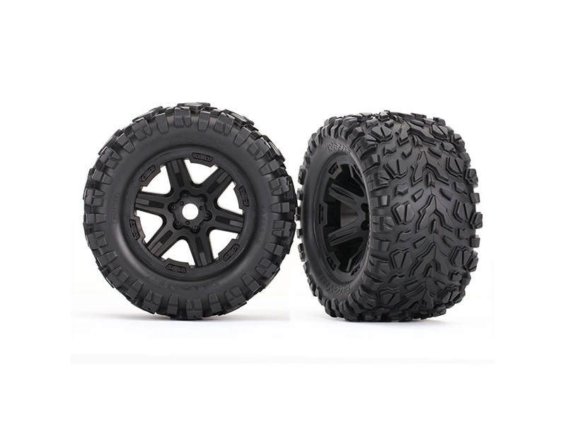 Traxxas Reifen Auf Felge Schwarz (Talon EXT 3.8) E-Revo VXL 17mm