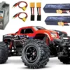 Traxxas X-MAXX 8S 4WD Brushless Monstertruck RedX +2x4S Lipo, Lader 2X 4S Gensace 6750 Lipo + Duoladegerät+ LED Set 7885