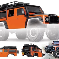 Traxxas Land Rover Defender Adventure Edition Orange Für TRX-4 324mm Auch Für Bronco+Kit ( TRX8057 Wird Zusätzlich Benötigt)