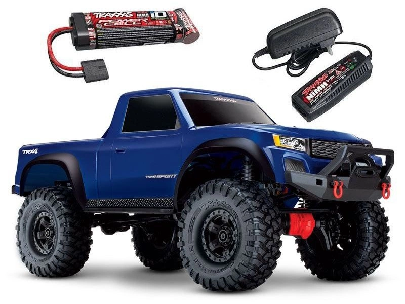 Traxxas TRX-4 Sport - 1/10 Scale Crawler RTR Blau + Akku + Ladegerät