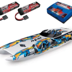 Traxxas Catamaran M41 Widebody BL Rennboot TSM + 2x3S Lipo & Lader