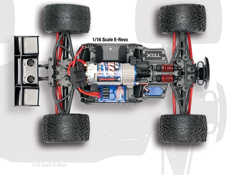 Traxxas E-Revo 1/16 4x4 Brushed TQ Inkl. Akku Und Lader, Orange – Bild 5