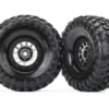Traxxas Crawler Reifen Auf Felge Schwarz/chrome Montiert 1.9" TRX-4