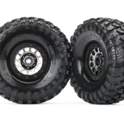 Traxxas Crawler Reifen Auf Felge Schwarz/chrome Montiert 1.9" TRX-4