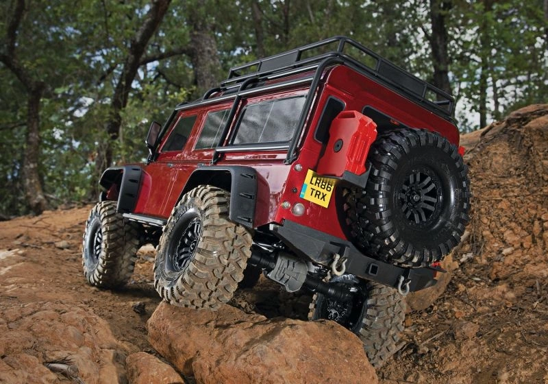 Traxxas TRX-4 Land Rover Defender Crawler Rot RTR + 6000 LiPo +Lader 50C Hardcase Lipo+ RC SchnelladegerĂ€t! â Bild 2
