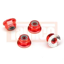 Traxxas 1747A Alu Mutter M4 Mit Flansch Rot (4)