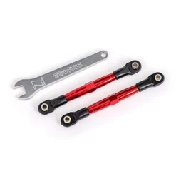 Traxxas 2445R Alu Spurstangen Rot (2) Bandit