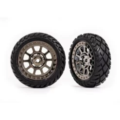 Traxxas 2479T Komplettrad Anaconda 2.2 Schwarz-Chrom Vo Medium (2) Ba