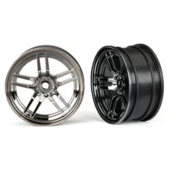 Traxxas 8371 Felge 1.9 Split-Spoke (chrome-schwarz) Vorne (2)