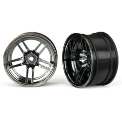 Traxxas 8372 Felge 1.9 Split-Spoke (chrome-schwarz) Hinten (2)